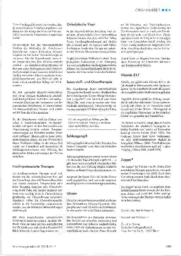 Vorschauseite 4: Komplementäre und Alternative Medizin in der Onkologie