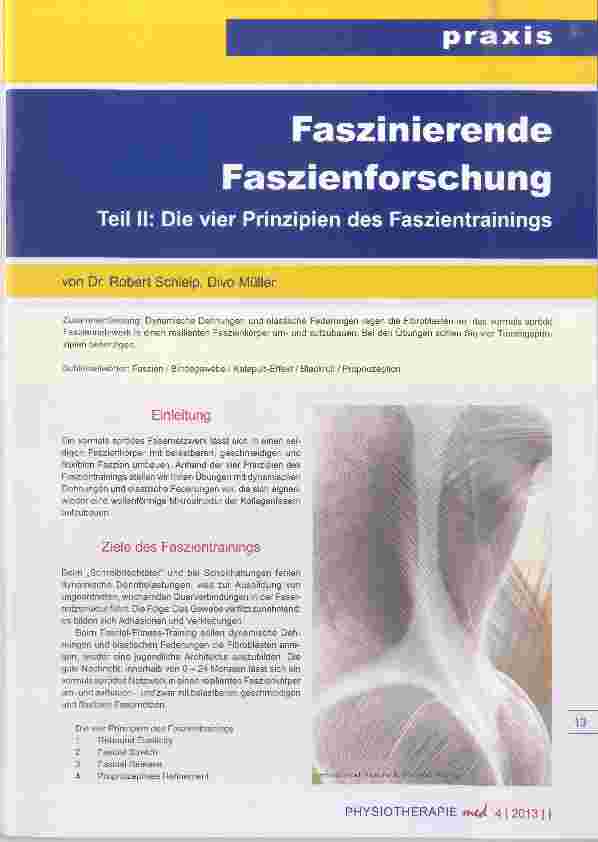 Vorschauseite 1: Faszinierende Faszienforschung Teil 2: Die vier Prinzipien der Faszienforschung