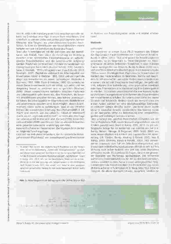 Vorschauseite 3: Die spielerische Herangehensweise (Playfulness) Erwachsener an Ihre Freizeitaktivitäten The Experience of Leisure Scale (TELS) mit deutschsprachigen Erwachsenen