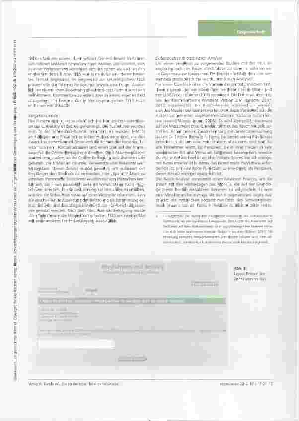 Vorschauseite 5: Die spielerische Herangehensweise (Playfulness) Erwachsener an Ihre Freizeitaktivitäten The Experience of Leisure Scale (TELS) mit deutschsprachigen Erwachsenen