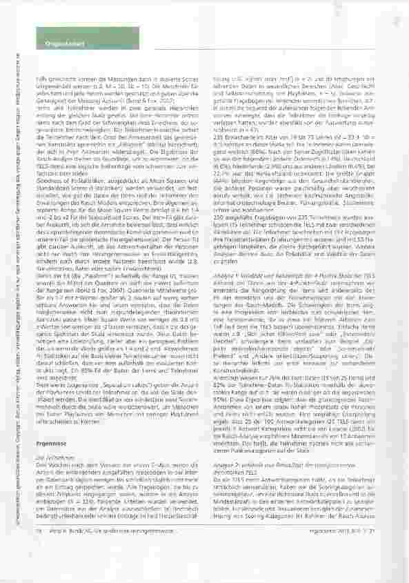 Vorschauseite 6: Die spielerische Herangehensweise (Playfulness) Erwachsener an Ihre Freizeitaktivitäten The Experience of Leisure Scale (TELS) mit deutschsprachigen Erwachsenen