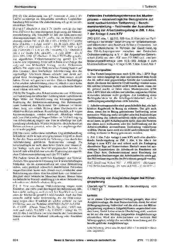 Vorschauseite 5: Berechnung der Einkommenssicherungszulage nach §7 Abschnitt A Abs. 1 TV UmBw - Tarifvertragsauslegung - Diskriminierung wegen Schwerbehinderung