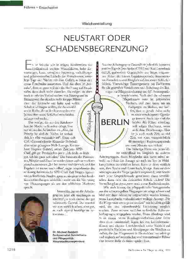 Vorschauseite 1: NEUSTART ODER SCHADENSBEGRENZUNG?