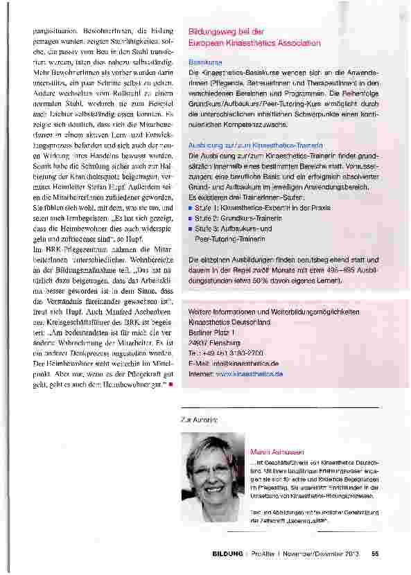 Vorschauseite 5: Ein Kinaesthetics-Bildungsprojekt im Pflegeheim