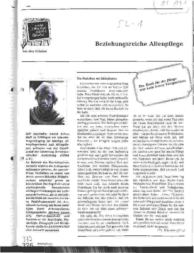 Vorschauseite 1: Beziehungsreiche Altenpflege