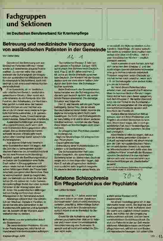 Vorschauseite 1: Katatone Schizophrenie Ein Pflegebericht aus der Psychiatrie