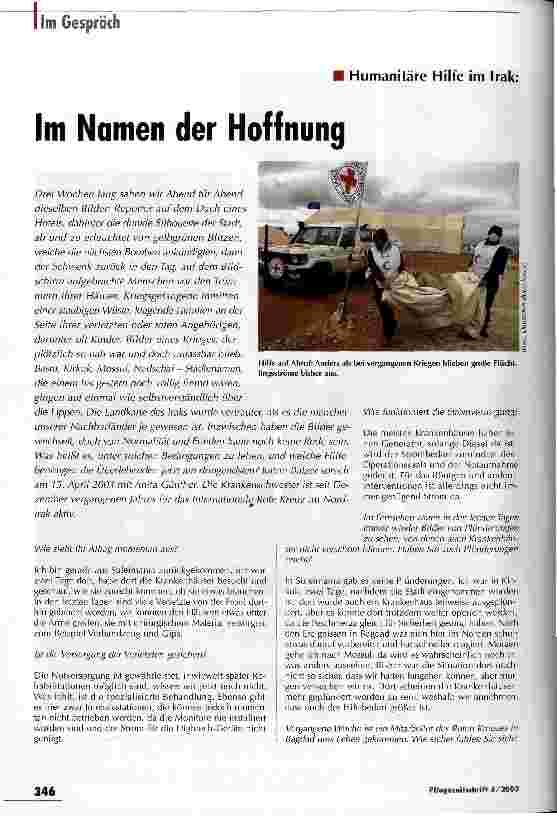 Vorschauseite 1: Im Namen der Hoffnung