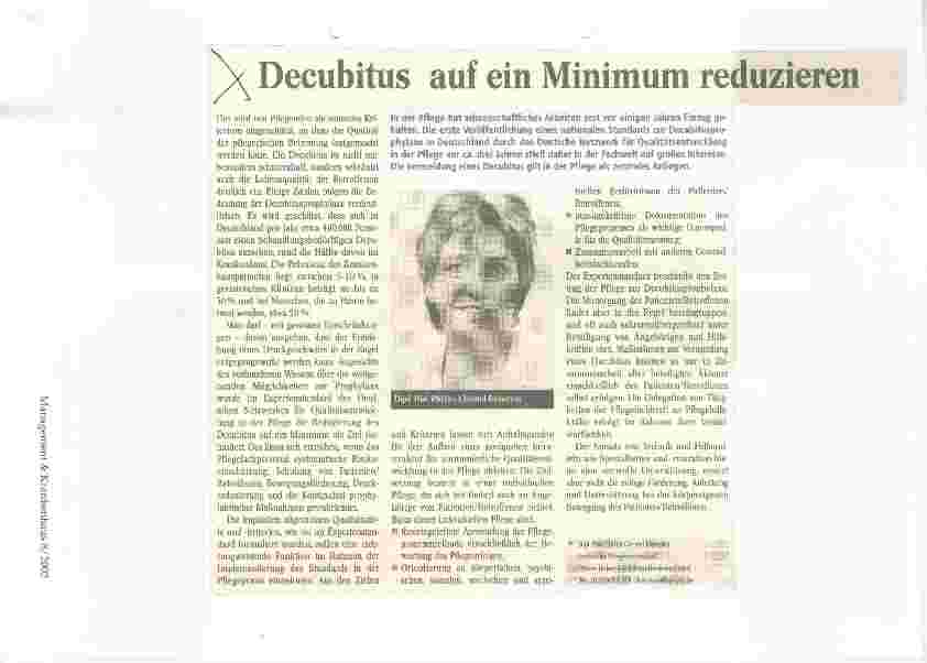 Vorschauseite 1: Decubitus auf ein Minimum reduzieren