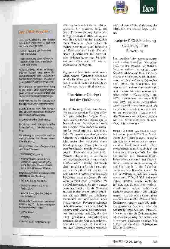 Vorschauseite 3: Kodieren ohne Ärzte? - Bessere Resultate als die Verschlüsselung durch Ärzte Ein Erfahrungsbericht aus mehr als dreißig Jahren Computereinsatz in der Medizin