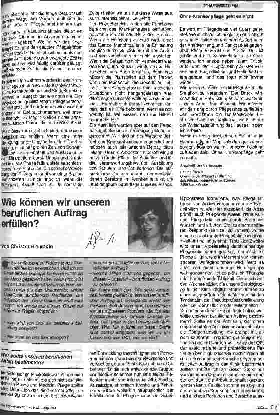 Vorschauseite 1: Wie können wir unseren beruflichen Auftrag erfüllen