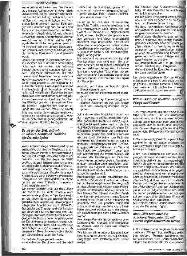Vorschauseite 2: Wie können wir unseren beruflichen Auftrag erfüllen