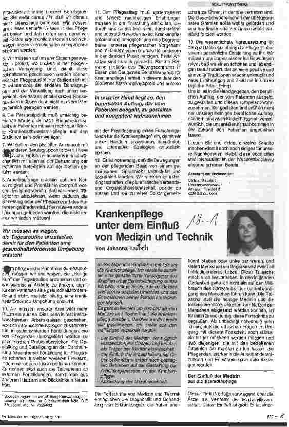 Vorschauseite 3: Wie können wir unseren beruflichen Auftrag erfüllen
