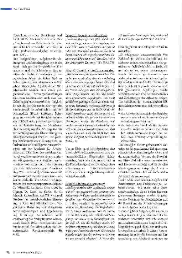 Vorschauseite 5: Chancen für eine Zusammenarbeit von Betriebsärzten und Fachkräften für Arbeitssicherheit