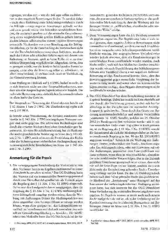 Vorschauseite 4: Werbung mit Kundenauszeichnungen im Internet § 11 Abs. 1 Nr. 11 HWG; § 8 Abs. 3 Nr. 2, 4 UWG; §§3,4 Nr. 11 UWG