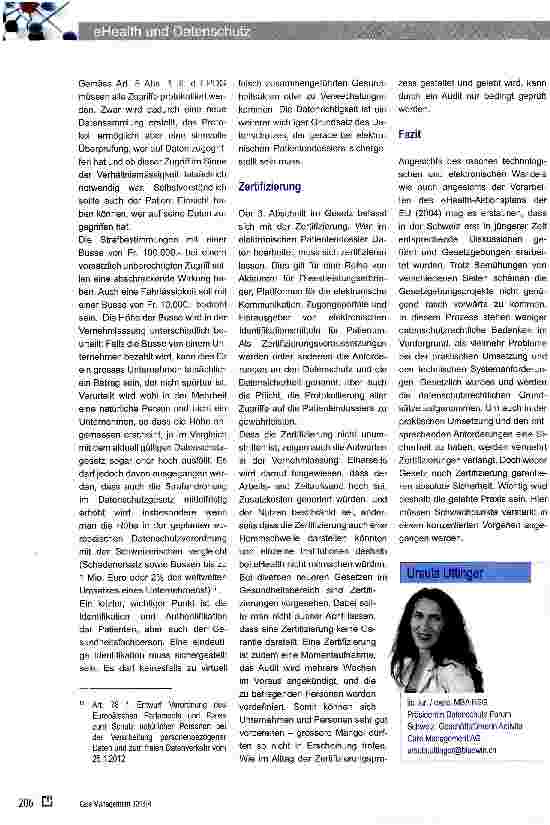 Vorschauseite 3: eHealth und Datenschutz