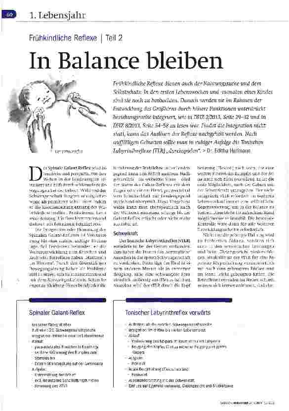 Vorschauseite 1: Frühkindliche Reflexe Teil 2 In Balance bleiben