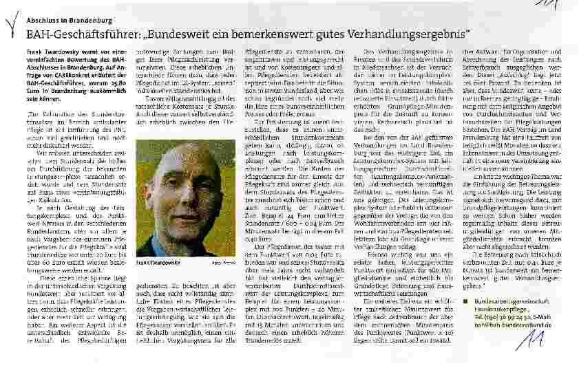 Vorschauseite 1: BAH-Geschäftsführer: „Bundesweit ein bemerkenswert gutes Verhandlungsergebnis