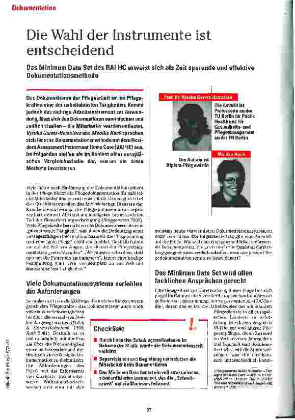 Vorschauseite 1: Die Wahl der Instrumente ist entscheidend