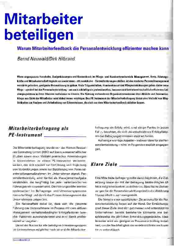 Vorschauseite 1: Mitarbeiter beteiligen