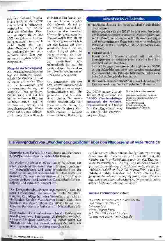 Vorschauseite 2: Die Deutsche Gesellschaft für Versicherte und Patienten e. V.