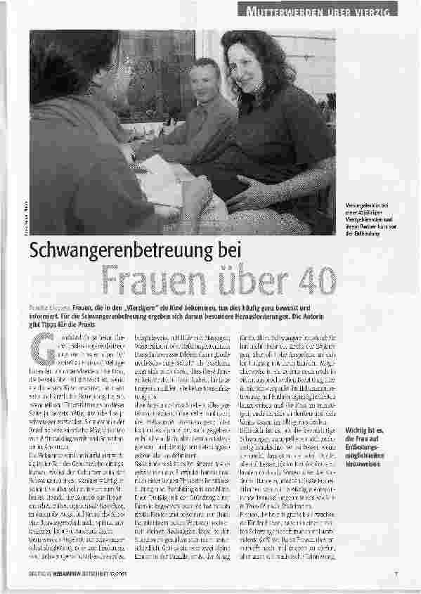 Vorschauseite 1: Schwangerenbetreuung bei Frauen über 40