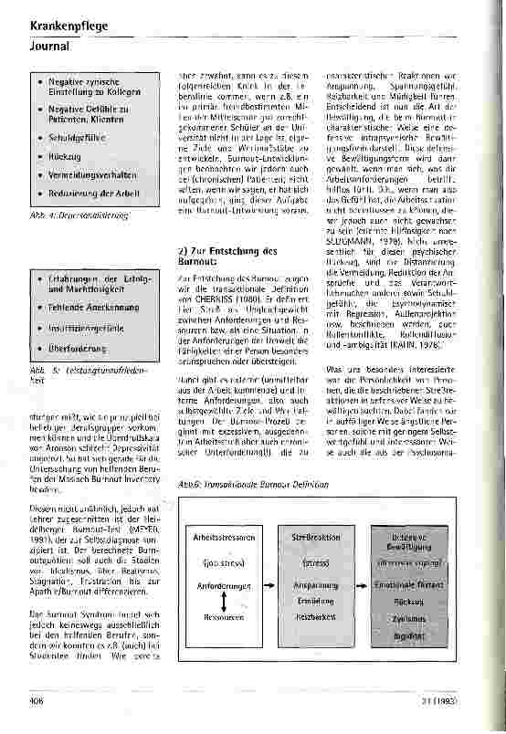 Vorschauseite 3: Burnout und Suizidalität beim Pflegepersonal