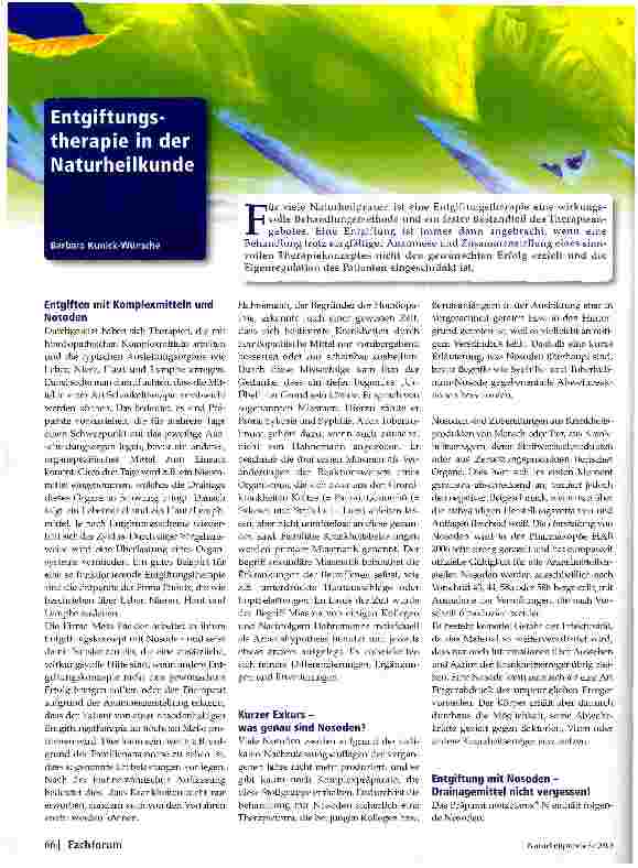 Vorschauseite 1: Entgiftungstherapie in der >Naturheilkunde