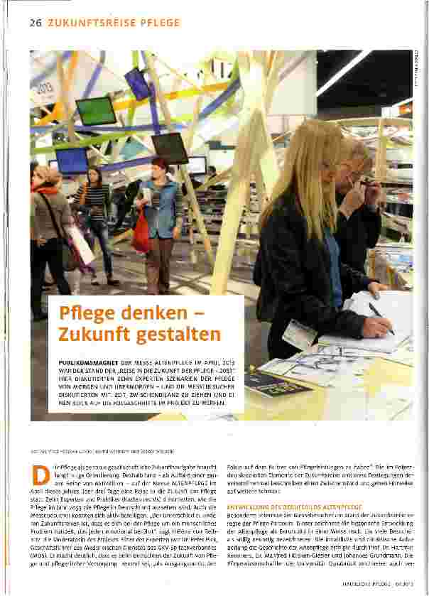 Vorschauseite 1: Pflege denken -Zukunft gestalten