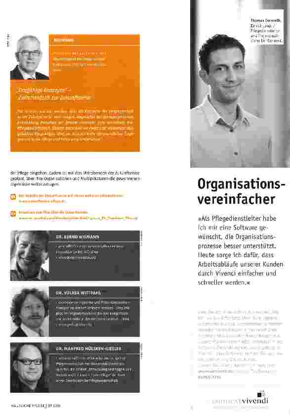 Vorschauseite 6: Pflege denken -Zukunft gestalten