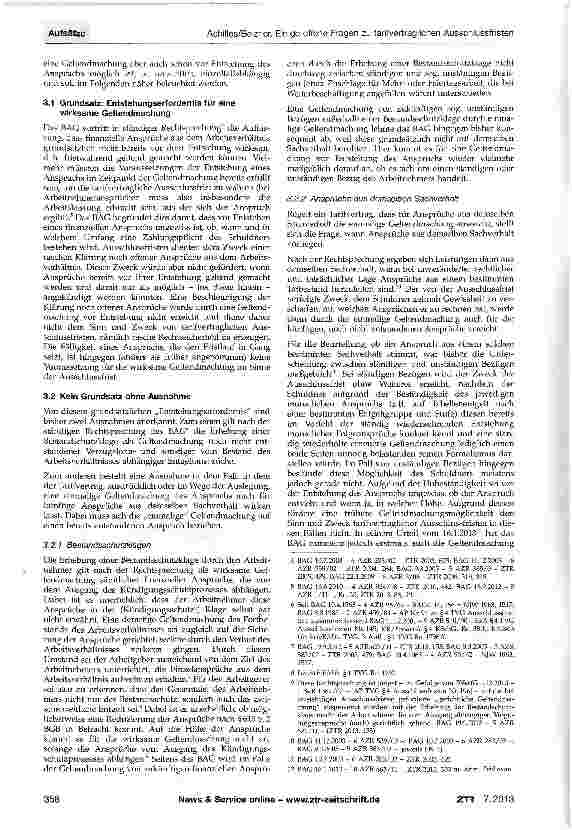 Vorschauseite 2: Einige offene Fragen zu tarifvertraglichen Ausschlussfristen