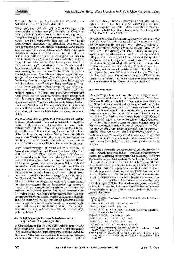 Vorschauseite 6: Einige offene Fragen zu tarifvertraglichen Ausschlussfristen