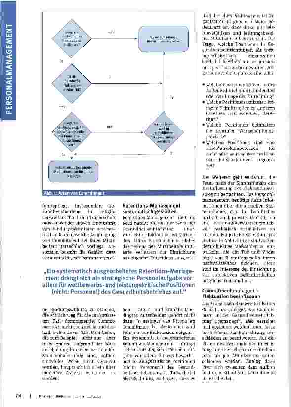Vorschauseite 3: Retentions-Management in Gesundheitseinrichtungen