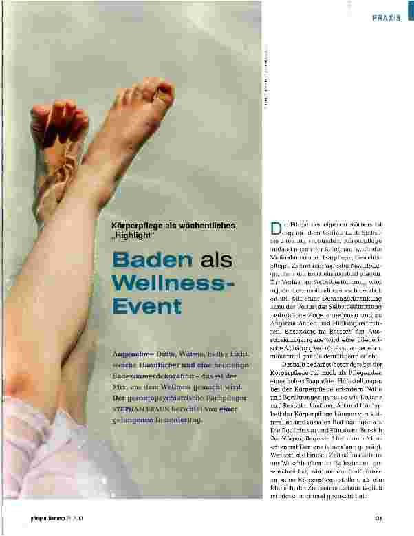 Vorschauseite 1: Baden als Wellness-Event