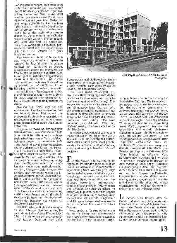 Vorschauseite 3: Ein katholisches Altenheim in Ungarn