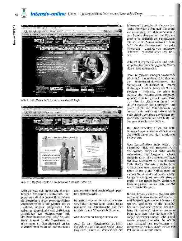 Vorschauseite 2: and now something completely different: vom Umgang der Online-Medien mit dem Themenkomplex Krankenhaus