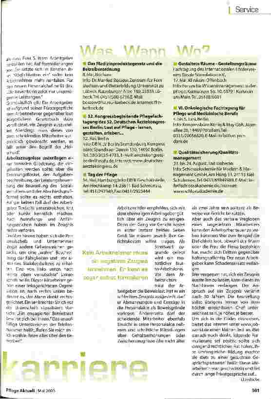 Vorschauseite 2: Selten sind Zeugnisse so gut wie sie sich lesen