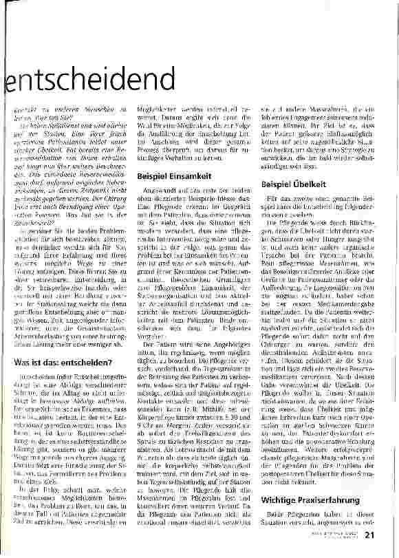 Vorschauseite 2: Erfahrung und Wissen sind entscheidend