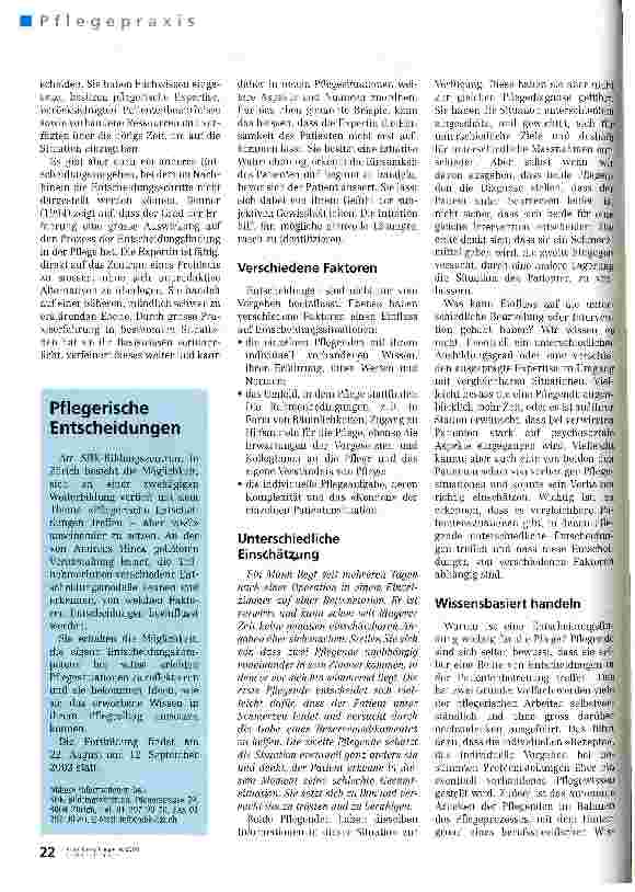 Vorschauseite 3: Erfahrung und Wissen sind entscheidend