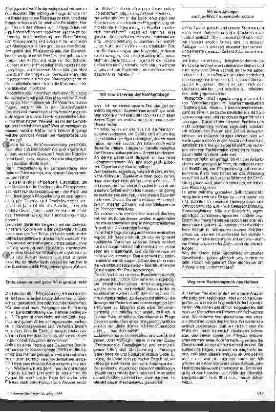 Vorschauseite 2: Gedanken über die Einführung von Pflegeplanung