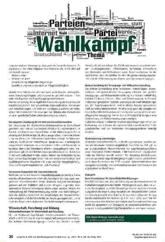 Vorschauseite 3: DVE zur Bundestagswahl