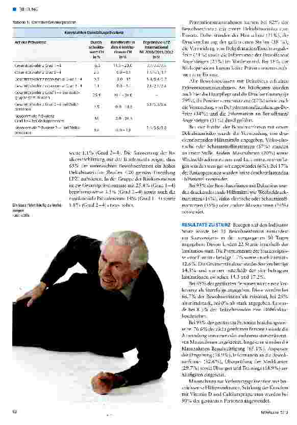 Vorschauseite 2: Datenerhebung zur Häufigkeit von Sturz und Dekubitus