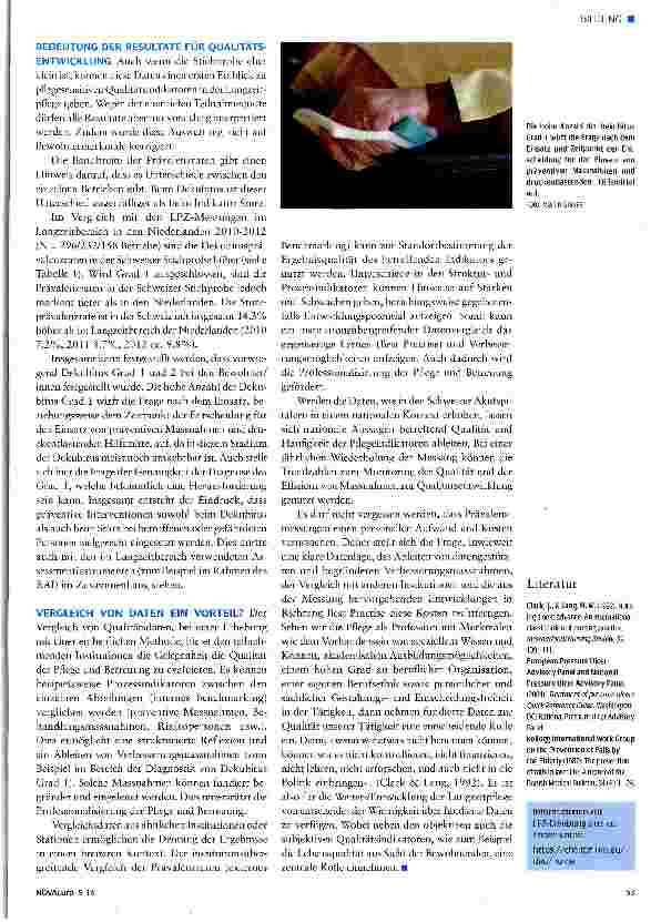 Vorschauseite 3: Datenerhebung zur Häufigkeit von Sturz und Dekubitus
