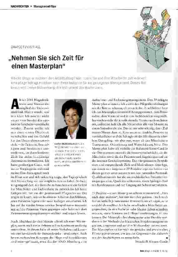 Vorschauseite 1: „Nehmen Sie sich Zeit für einen Masterplan