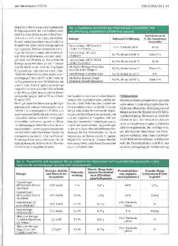 Vorschauseite 4: Entfernung von Proteinen von medizinischen Instrumenten mit alkalischen und enzyma-tischen Reinigungsmitteln