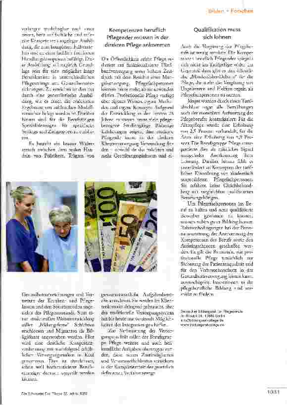 Vorschauseite 2: DER PFLEGEBERUF BRAUCHT HÖHERE BILDUNG