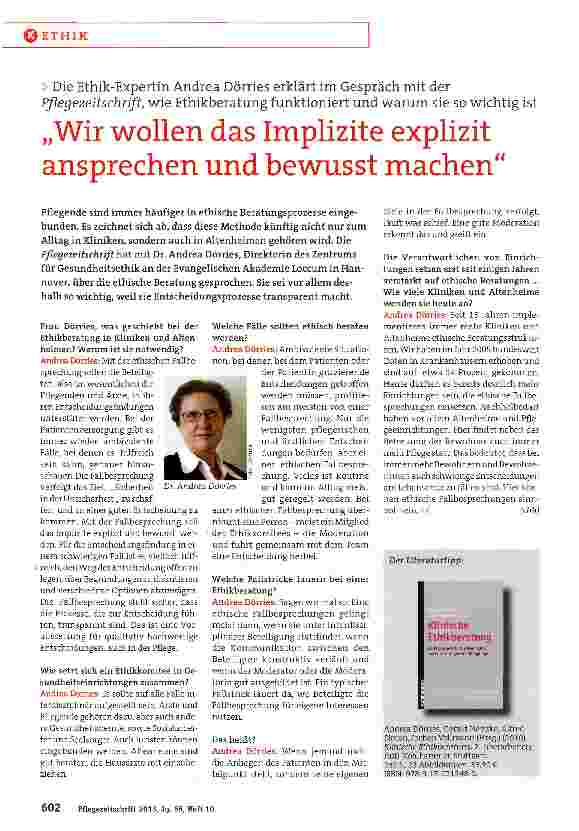 Vorschauseite 1: Wir wollen das Implizite explizit ansprechen und bewusst machen