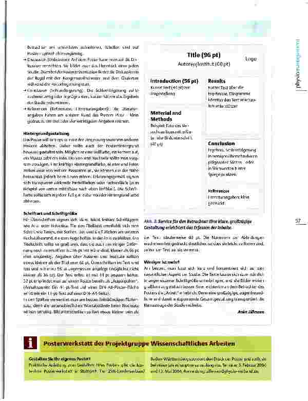 Vorschauseite 3: Das Poster: Forschung auf den Punkt gebracht Ein Quadratmeter voll Wissenschaft
