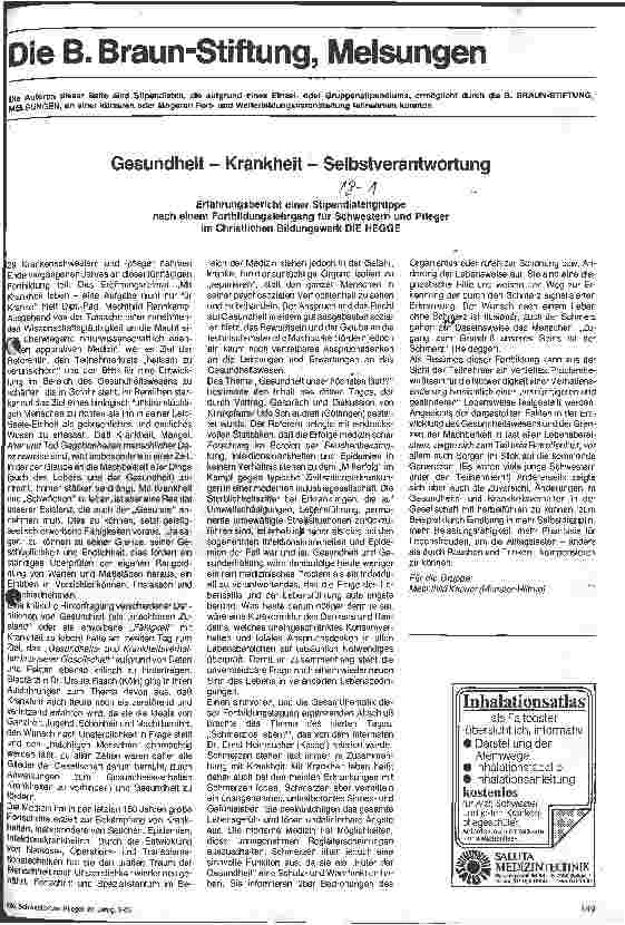 Vorschauseite 1: Gesundheit - Krankheit - Selbstverantwortung