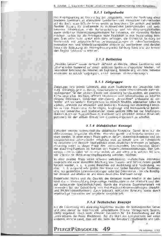 Vorschauseite 4: Projekt Flexibles Lernen Implementierung eines Kompetenzzentrums für offene, flexible Lernformen und alternative Lehrmethoden an der Paris Lodron-Universität Salzburg