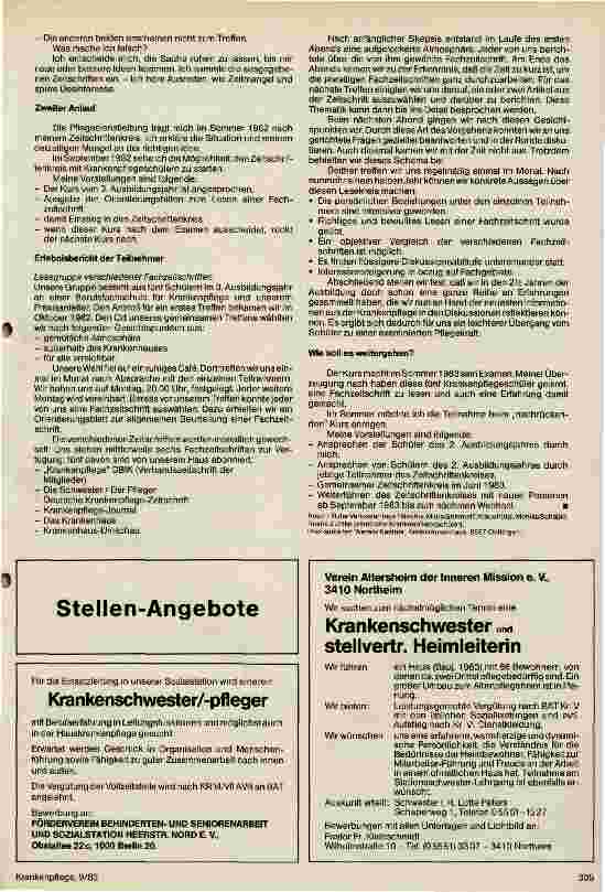 Vorschauseite 2: Erfahrungen mit einem Zeitschriftenkreis im Krankenhaus - Protokoll